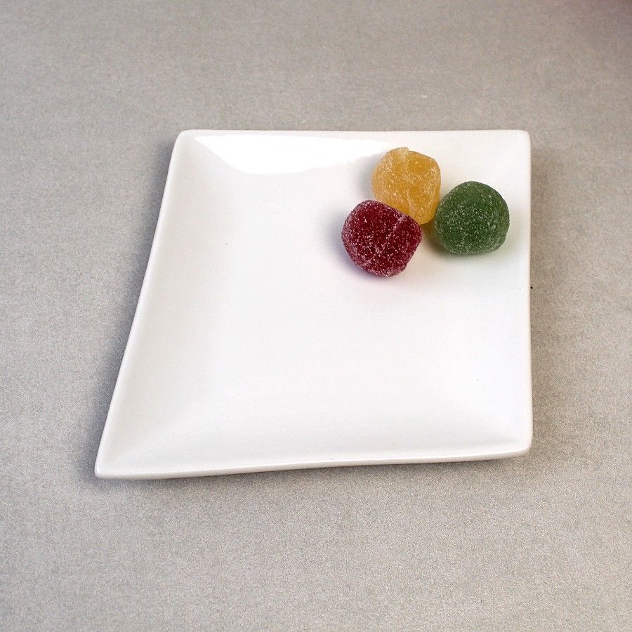 Ромбічна порцелянова тарілка для ресторанів HLS 150 * 240 мм (A1140) Hell