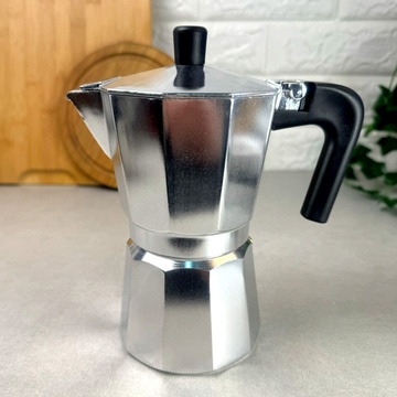 Кавоварка гейзерна з алюмінію на 6 чашок кави, 2082 А-П А-Плюс