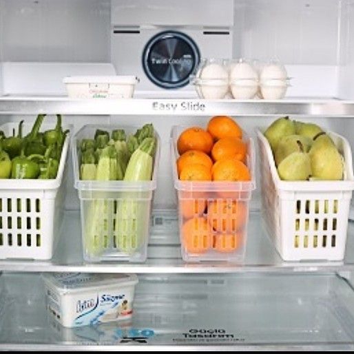 Пластиковий вузький лоток-органайзер для овочів та фруктів у холодильник, Туреччина 07402 Dunya Dunya Plastic
