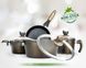 Набір коричневого кухонного посуду Casa Royal Elite Titanium - Bio Titanium 7 предметів