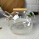 Заварювальний скляний чайник з бамбуковою кришкою для плити 1,5 л Ardesto