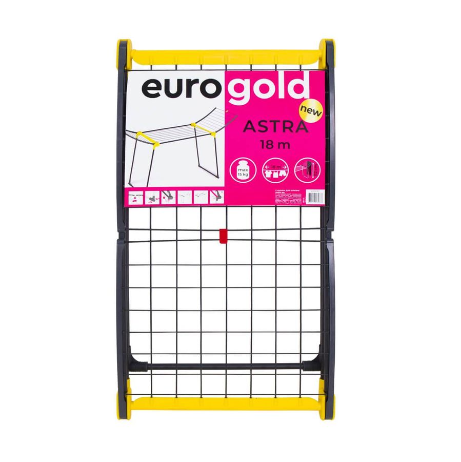 Сталева підлогова сушарка для білизни 18м Eurogold ASTRA D0510 Eurogold