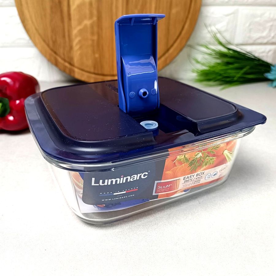 Скляний контейнер для харчових продуктів 1220 мл Luminarc Easy Box Luminarc