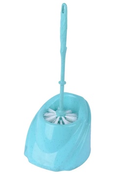 Голубой напольный пластиковый ёрш для унитаза на подставке, волна "ФАЛА" Maxi Plast