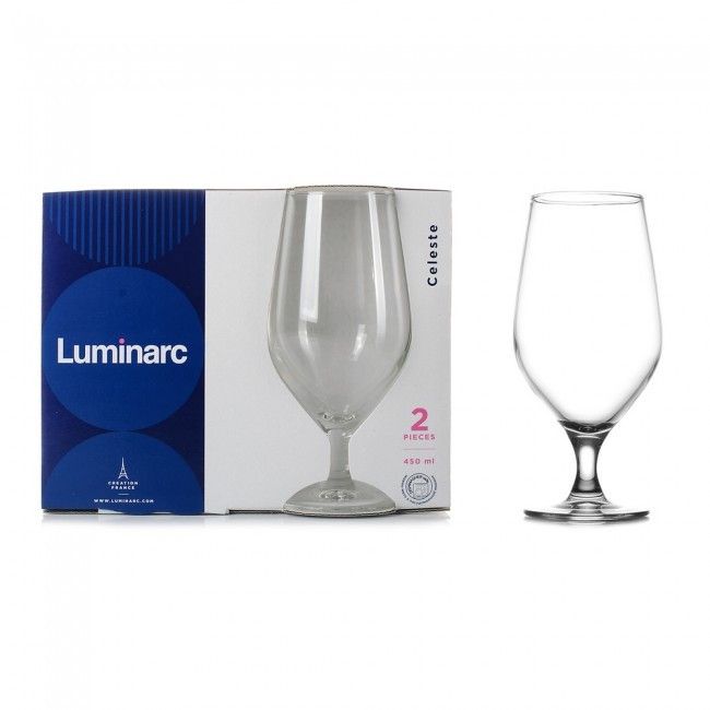 Набор стеклянных пивных бокалов 2 шт Luminarc Селест 580 мл (P3249) Luminarc