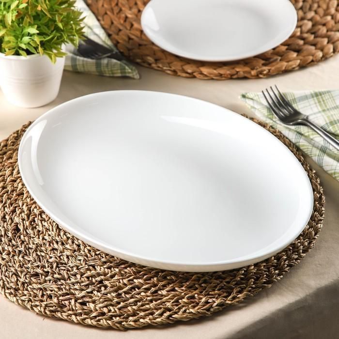 Овальне біле блюдо зі склокераміки 33&times;24,5 см Luminarc Diwali D7481 Luminarc