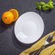 Десертная овальная белая тарелка Bormioli Prometeo 22*19 см, ресторанная посуда