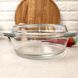 Стеклянная кастрюля с крышкой из жаропрочного стекла 2л, посуда в духовку