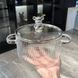 Скляна каструля для плити з ручкою-ведмедиком 1.7 л