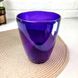 Фиолетовый вазон для орхидеи с прозрачными стенками и сливом воды 17 см