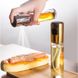 Стеклянная бутылка-дозатор масла 100мл с золотистым колпачком