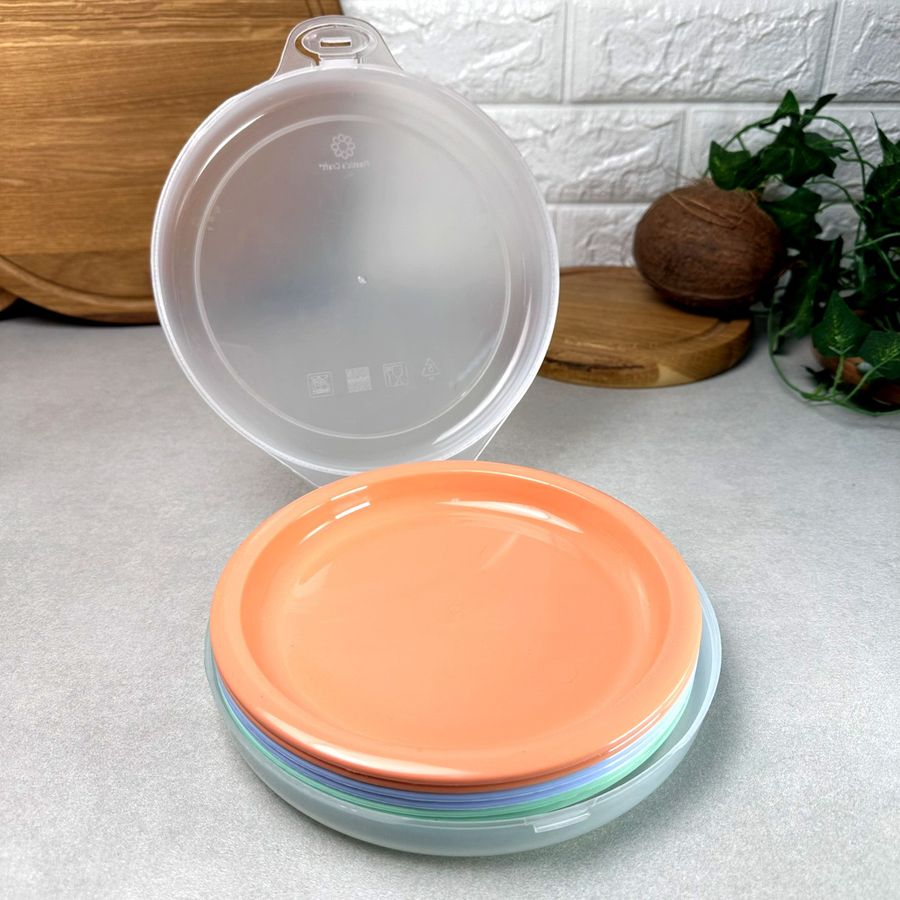 Набір пластикових тарілок для пікніка 6 шт У чохлі ММ-Пласт