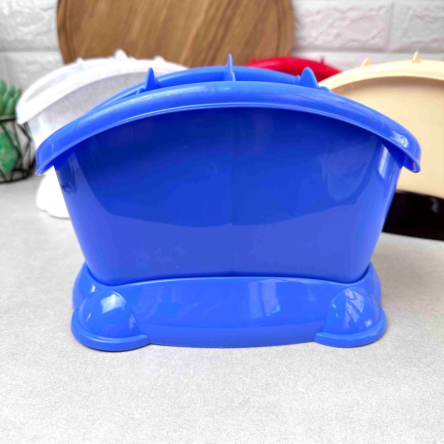 Овальная синяя сушка для столовых приборов с поддоном Пенёк Efe plastics