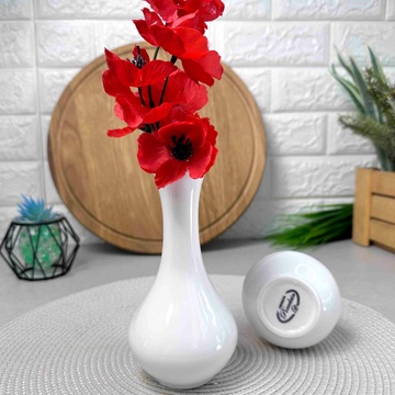 Маленька фарфорова ваза біла для квітів ARDESTO Imola, 15х8 cm Ardesto