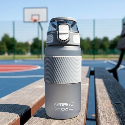 Пляшка для води 600 мл сіра AR2260SG ARDESTO Spring Ardesto