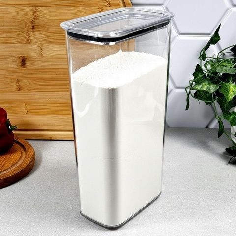Контейнер для сипучих продуктів пластиковий прозорий 2,8 л Dunya Stock 32204 Dunya Plastik