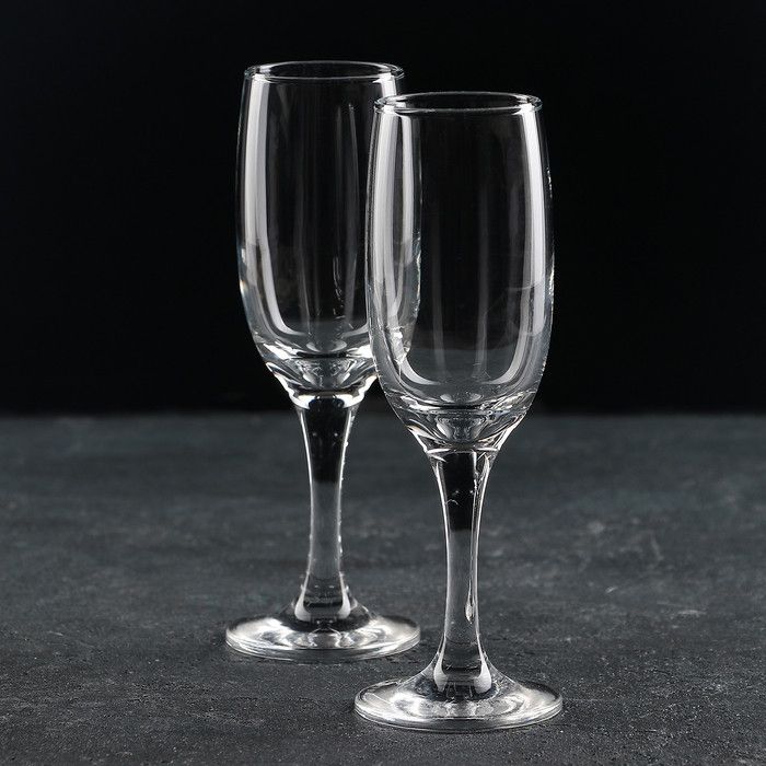 Набор классических бокалов для шампанского Pasabahce "Бистро" 190 мл 6 шт (44419) Pasabahce