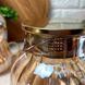 Термостойкий стеклянный чайник для плиты 1.25л Янтарный перламутр Amber Fresh Wave