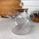Скляний чайник для заварювання 1.5 л з бамбуковою кришкою Lines