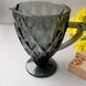 Чорний скляний глечик з кольорового скла "Кварц" 1100 мл (6437)