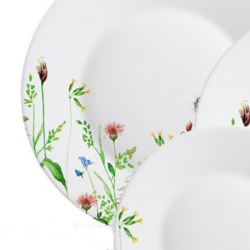 Білий столовий сервіз з квітами Luminarc Essence Eufloria 46 пр Luminarc