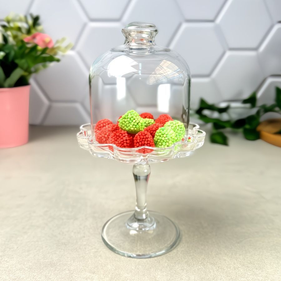Небольшое стеклянное блюдо с купольной крышкой Pasabahce Patisserie Pasabahce