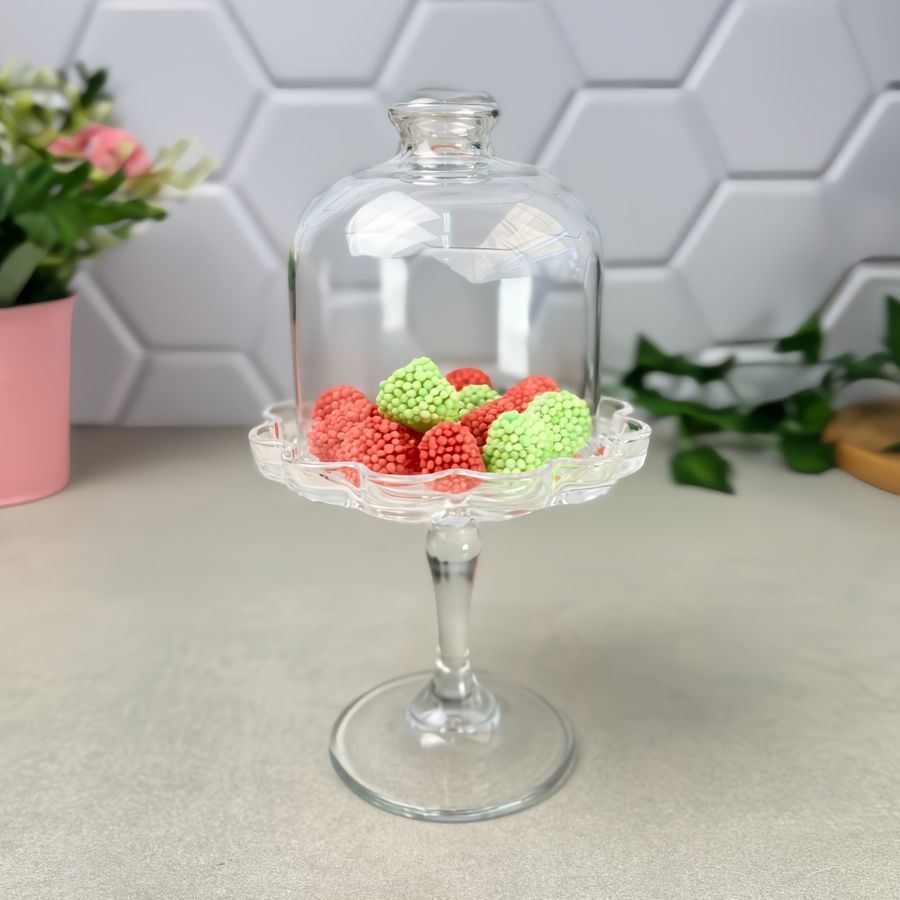 Небольшое стеклянное блюдо с купольной крышкой Pasabahce Patisserie Pasabahce
