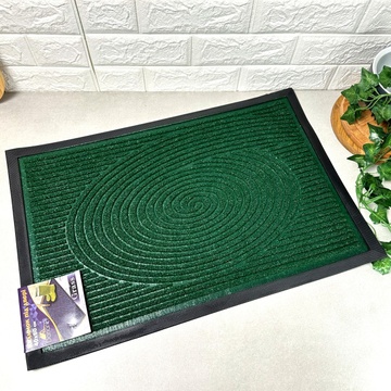 Зелёный прорезиненный коврик для входной двери 40*60 см Дариана Dariano