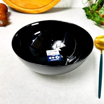 Салатник чорний склокерамічний Luminarc Diwali Black 18 см (P0864) Luminarc