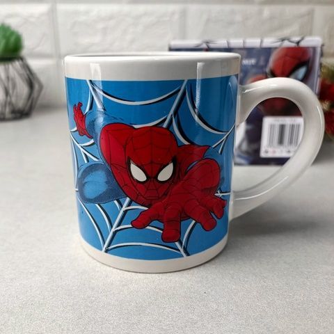 Подарочная детская чашка 240 мл для мальчиков Spider-Man в подарочной упаковке Без бренда