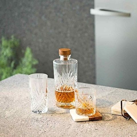 Стеклянный графин для виски с бамбуковой крышкой 900 мл Luminarc Decanter Eugene Arcoroc