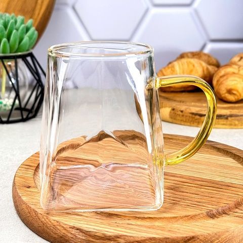 Чайная чашка из боросиликатного стекла 380 мл Glass Wood GK