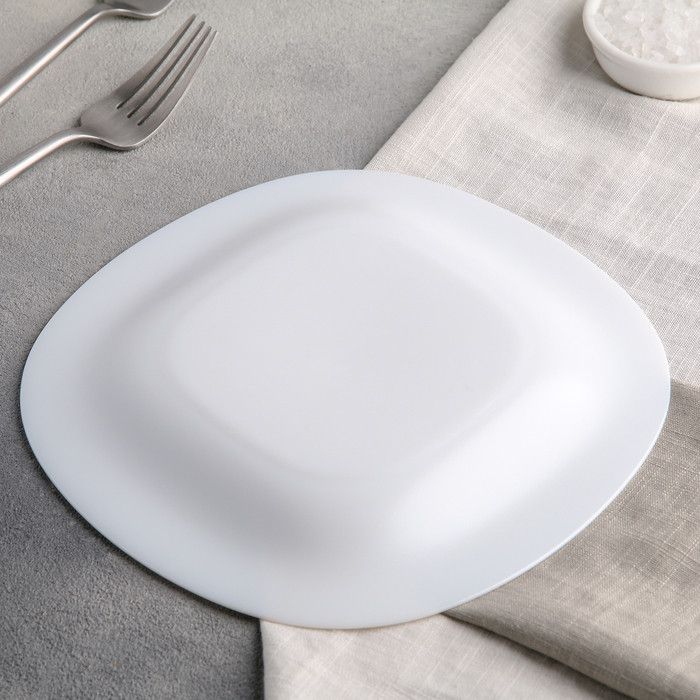 Квадратная белая тарелка из стеклокерамики Luminarc Carine White 190 мм (L4454) Luminarc