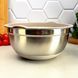 Миска з нержавіючої сталі з кришкою 26 см Silver+Cream GK-4502