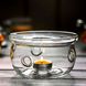 Скляна підставка-підігрівач зі свічкою під чайник для заварювання
