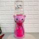 Детский розовый кулер для воды с бутылем и стаканом 2 л