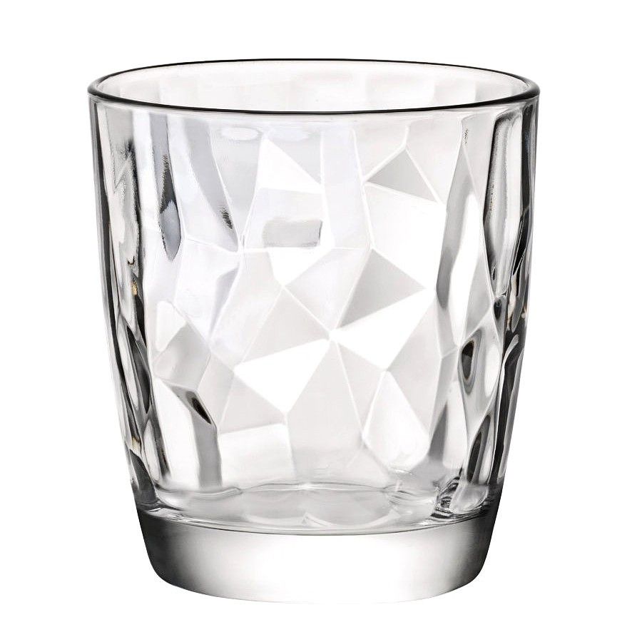 Широкі низькі склянки з гранями Bormioli Diamand 300 мл, Борміолі Діамант Bormioli Rocco