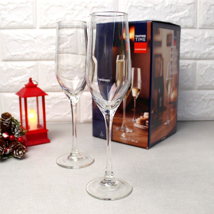 Набір скляних келихів для шампанського Luminarc "Шампань" 4 шт 160 мл (P6818) Luminarc
