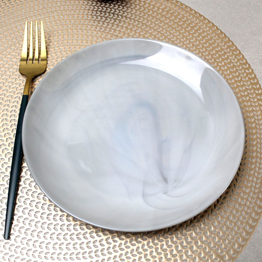 Плоская гранитная серая тарелка 19 см Luminarc Diwali Marble Granit Luminarc