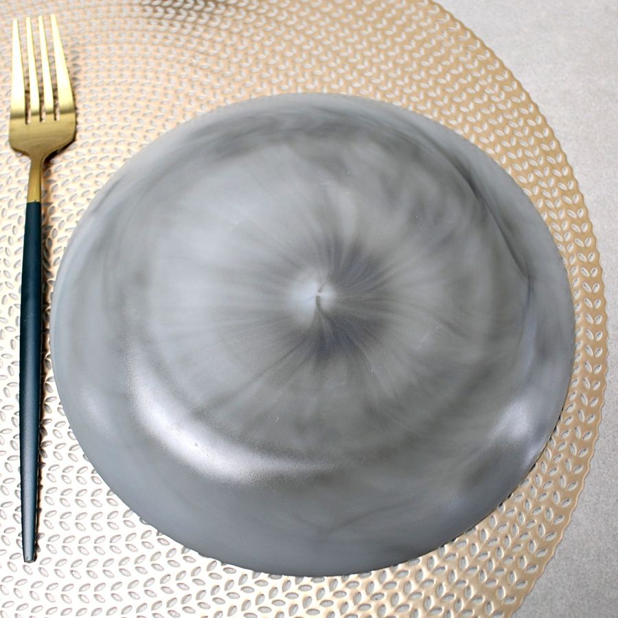 Плоская гранитная серая тарелка 19 см Luminarc Diwali Marble Granit Luminarc