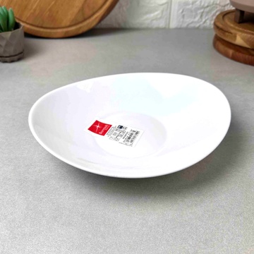 Біла овальна тарілка для пасти Bormioli Prometeo 23 * 20 см, ресторанний посуд Bormioli Rocco