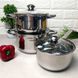 Набор из нержавеющей стали 2 кастрюли и ковш для всех видов плит, Ardesto Gemini Gourmet