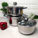 Набор кухонной посуды из нержавеющей стали (кастрюли и ковш)для всех видов плит, Ardesto Gemini Gourmet