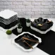 Чёрная волнистая тарелка 20 см Люминарк Аусентик (Authentic Black)
