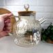 Скляний чайник для заварювання 1.5 л Бурштиновий Перламутр
