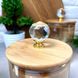 Золотистая стеклянная банка с алмазной ручкой 950мл Shine Crystal