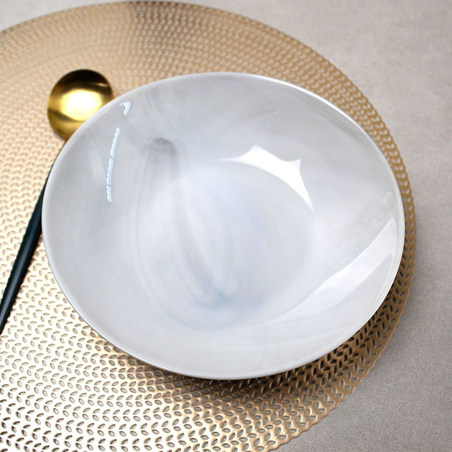 Глубокая суповая серая тарелка 20 см Luminarc Diwali Marble Granit Luminarc
