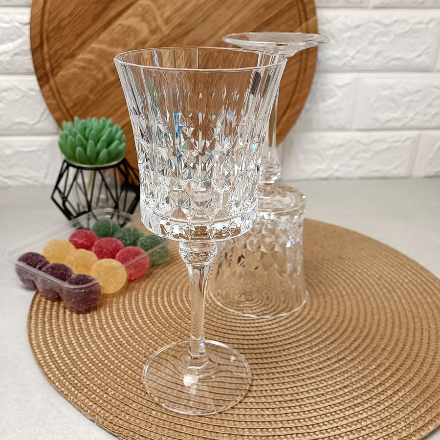 Набор винных бокалов из хрустального стекла Eclat Lady Diamond 190 мл x 6 шт (L9744) Éclat