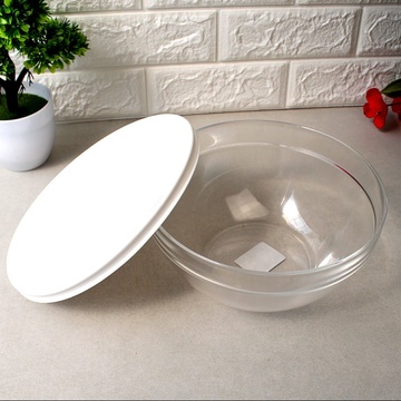 Салатник скляний для зберігання з білою кришкою Luminarc Empilable 20 см (H1152) Luminarc