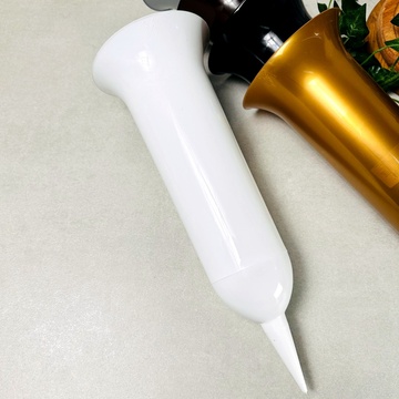Уличная пластиковая ваза со штырем Белая ММ ММ-Пласт